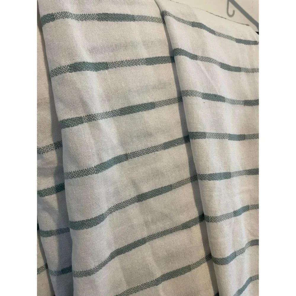 Broyhill Legacy Blue & White striped Shower Curtain